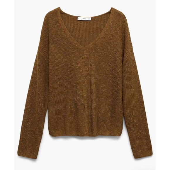 MNG Women's Chucky Knit V-Neck Straight Design Long Sleeve Sweater Medium - Picture 3 of 7